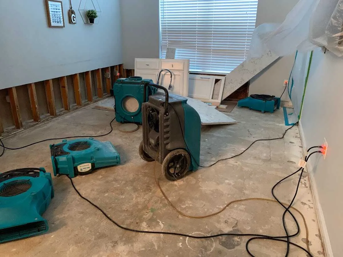 Dehumidifier in flood-cut room for Water Extraction & Removal in Patchogue
